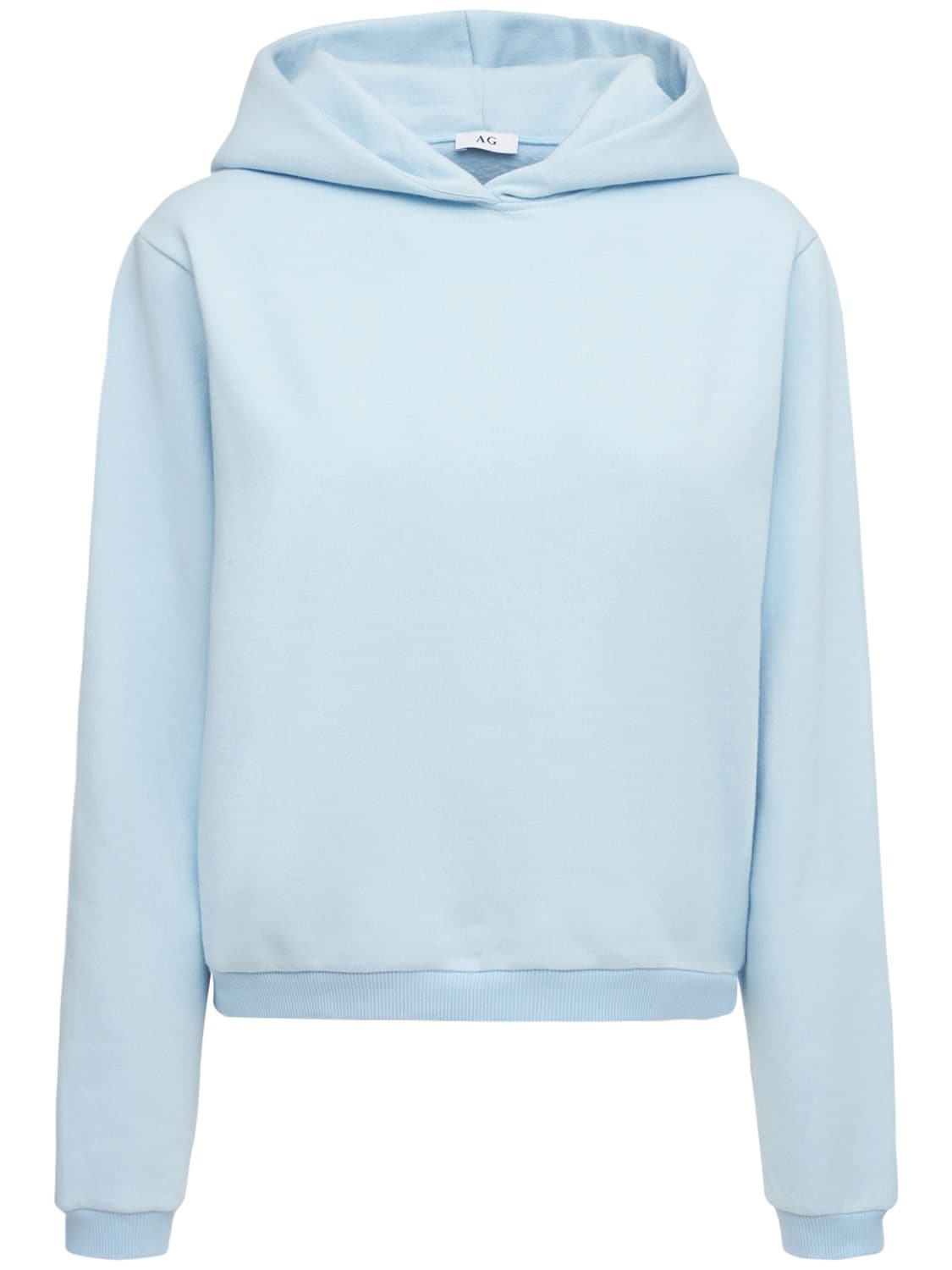 Ag Cotton Sweatshirt Hoodie In Light Blue