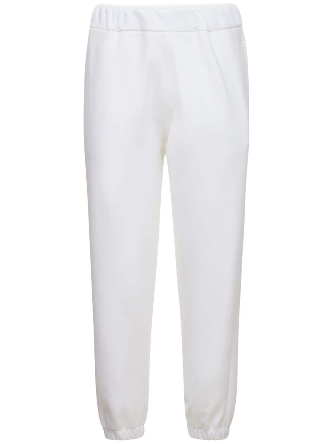Ag Straight Cotton Sweatpants In White