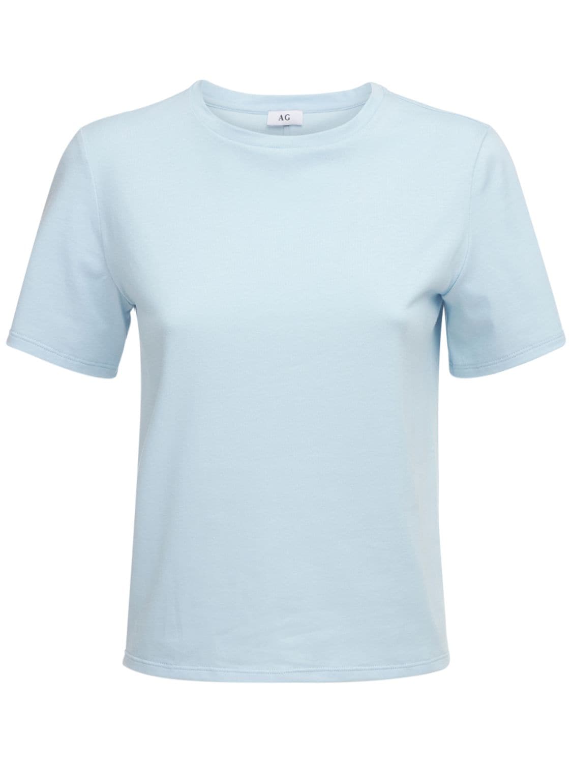 Ag Cotton Blend T-shirt In Light Blue