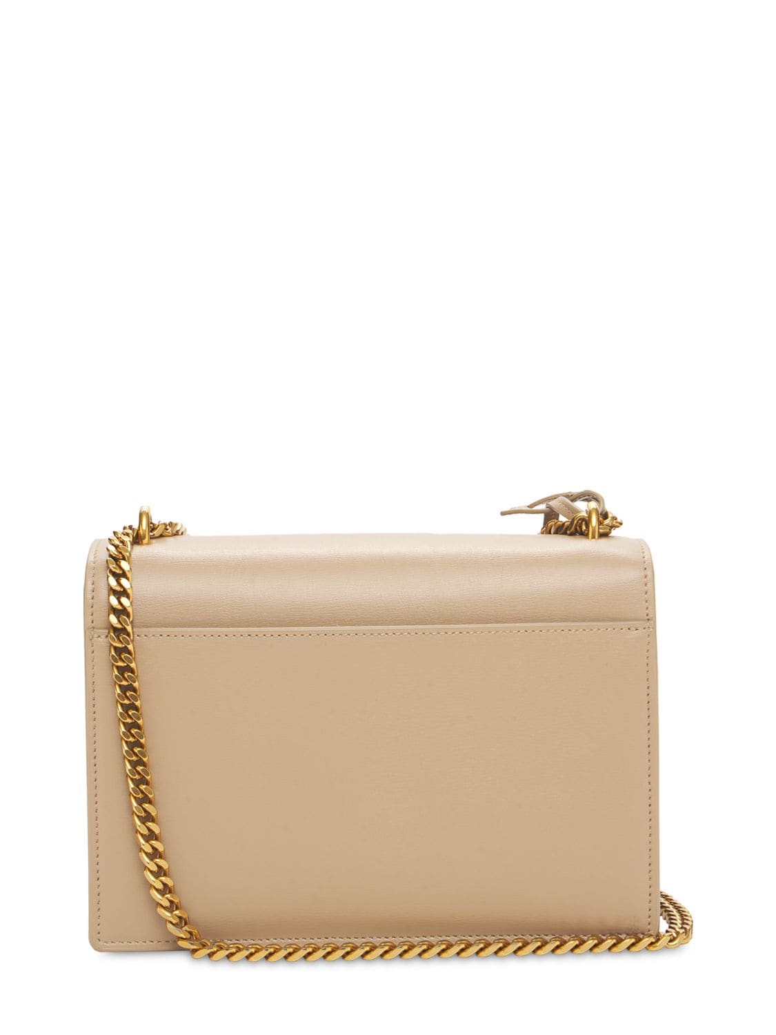 Shop Saint Laurent Medium Sunset Leather Shoulder Bag In Dark Beige