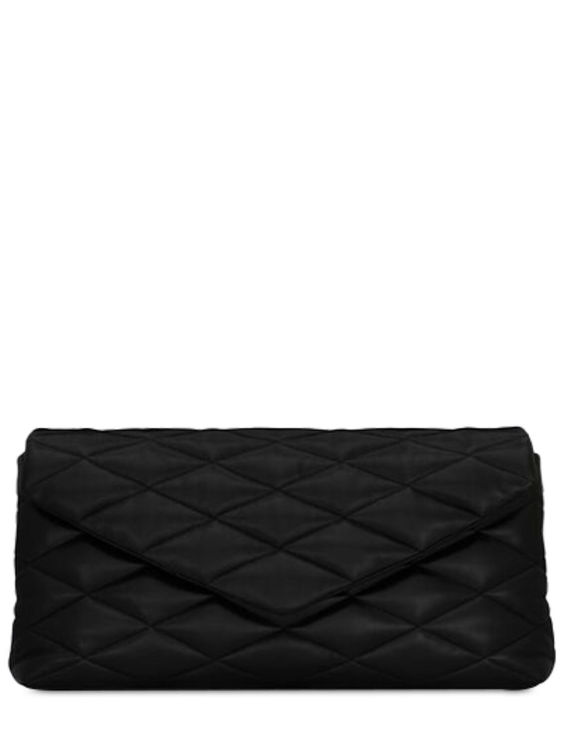 Saint Laurent Puffer Leather Sade Clutch In 黑色 | ModeSens