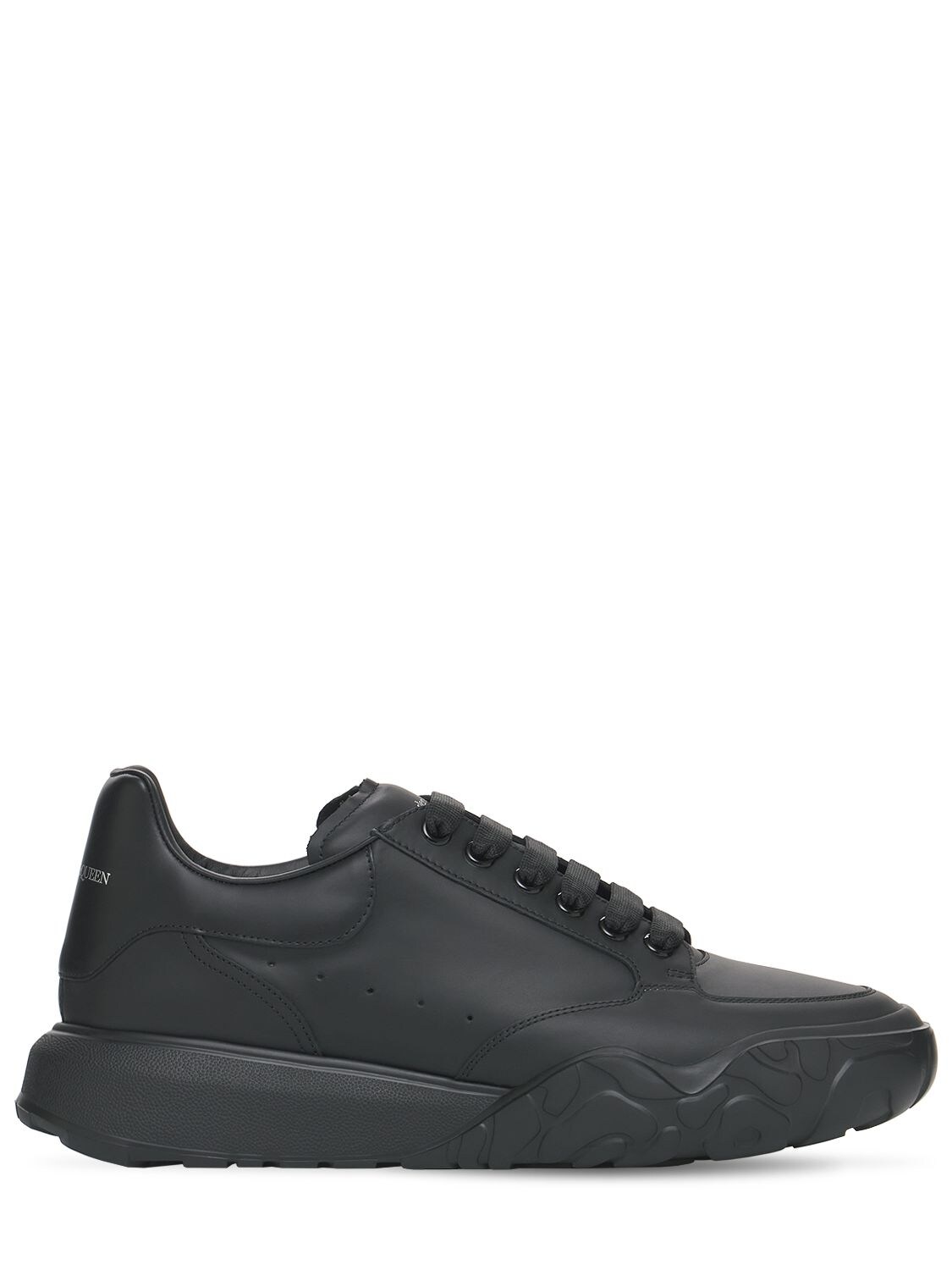 Alexander Mcqueen Leather Sneakers In Black | ModeSens