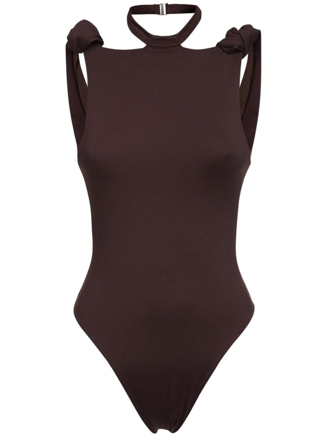 ATTICO MATTE HALTER NECK ONE PIECE SWIMSUIT,73IYFM003-MJA30