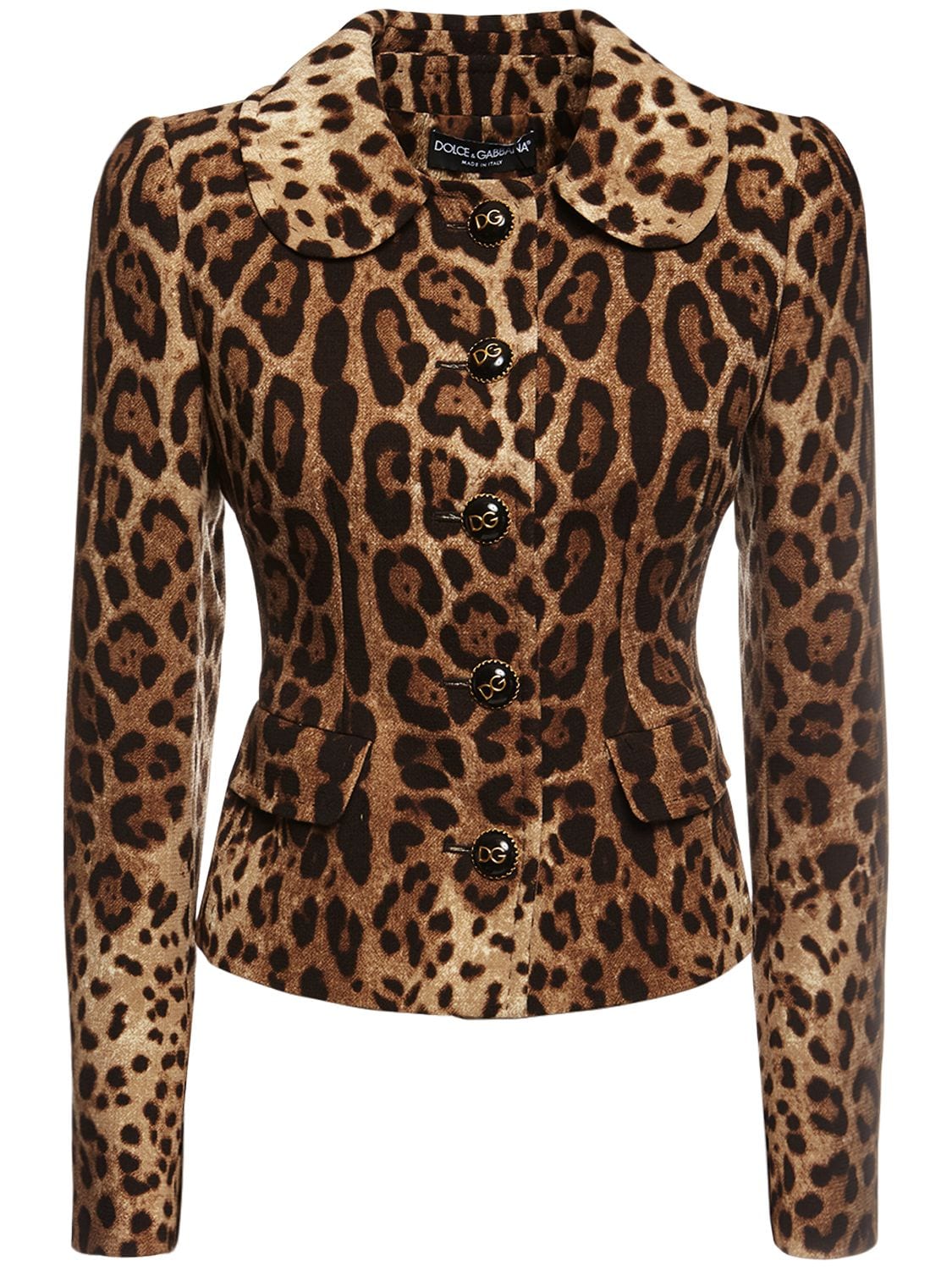 Dolce & Gabbana - Leopard print double crepe jacket - | Luisaviaroma