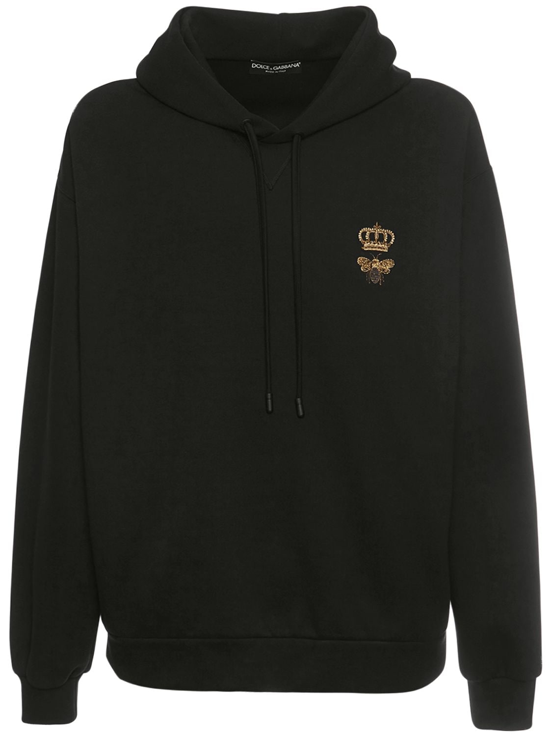 Bee & Crown Embroidered Cotton Hoodie