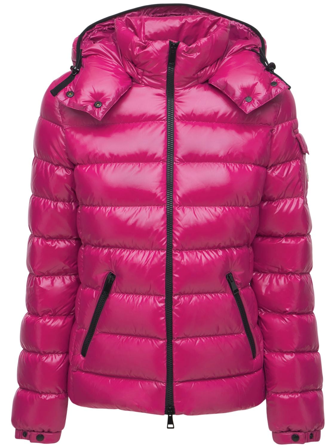 Moncler - Bady laqué nylon down jacket - Pink | Luisaviaroma
