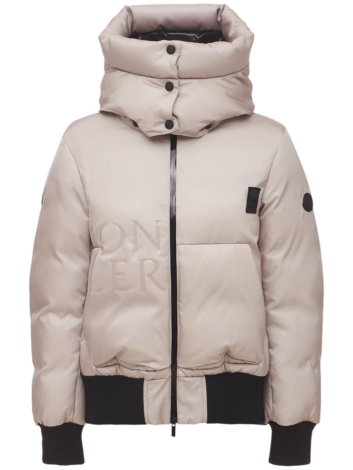 Moncler Homegyne Military Drill Down Bomber In Grey