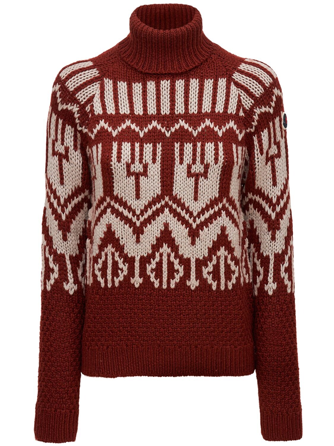 Wool Blend Knit Turtleneck Sweater