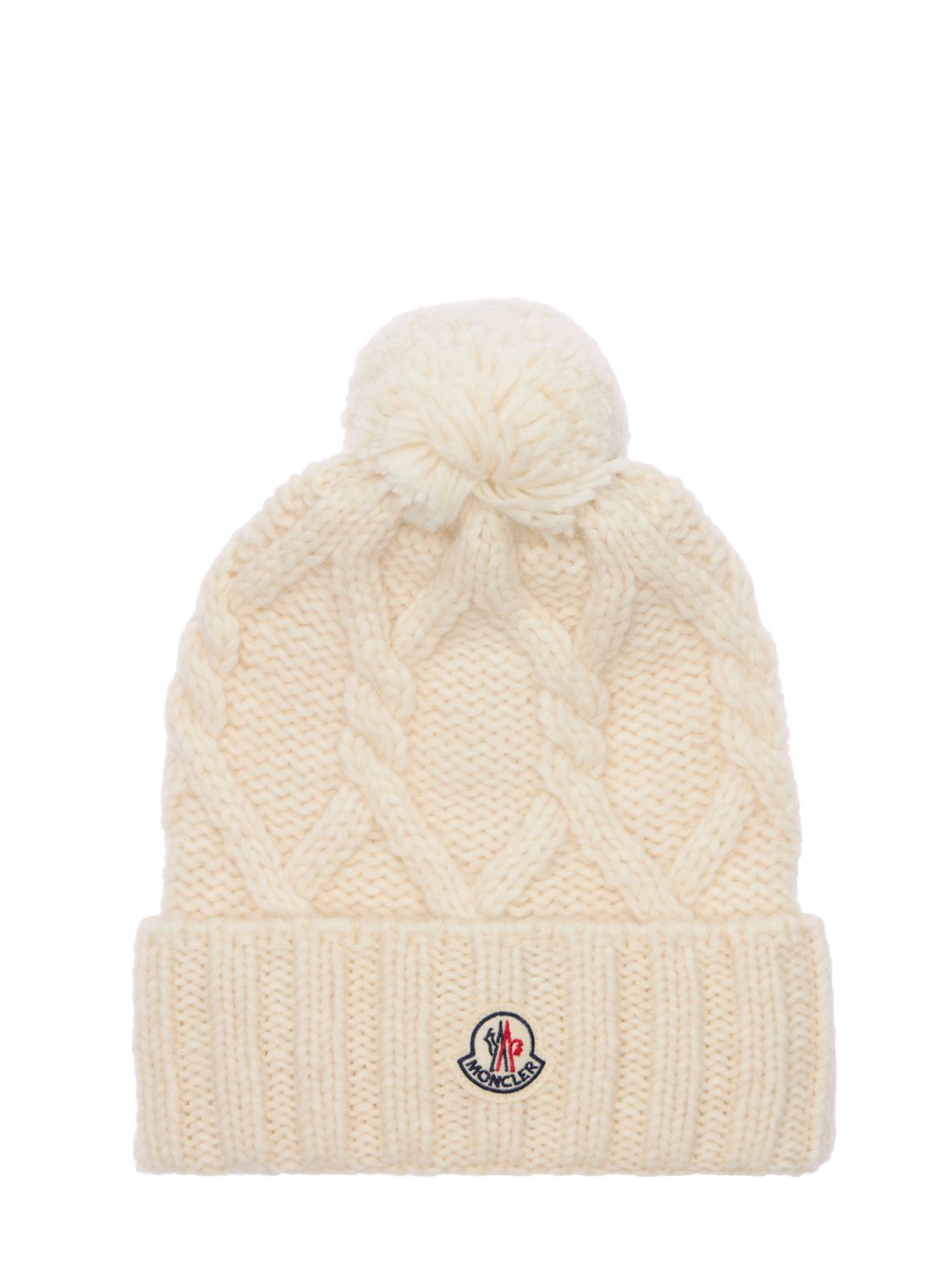 Moncler Alpaca Blend Knit Beanie Off White