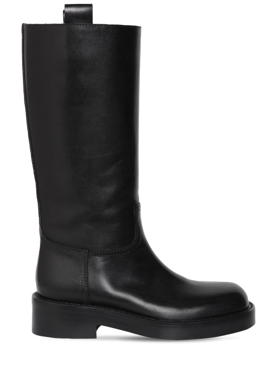 Ann Demeulemeester 25mm Stein Brushed Leather Boots In Schwarz | ModeSens