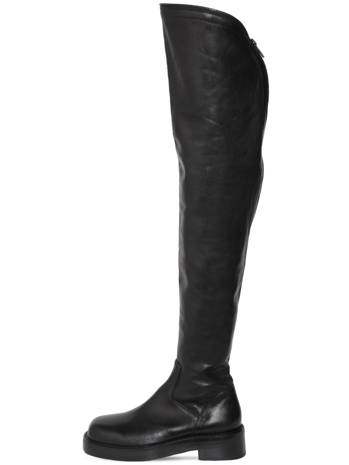 ANN DEMEULEMEESTER 25MM NICKY LEATHER OVER-THE-KNEE BOOTS,74I02U005-MDK50