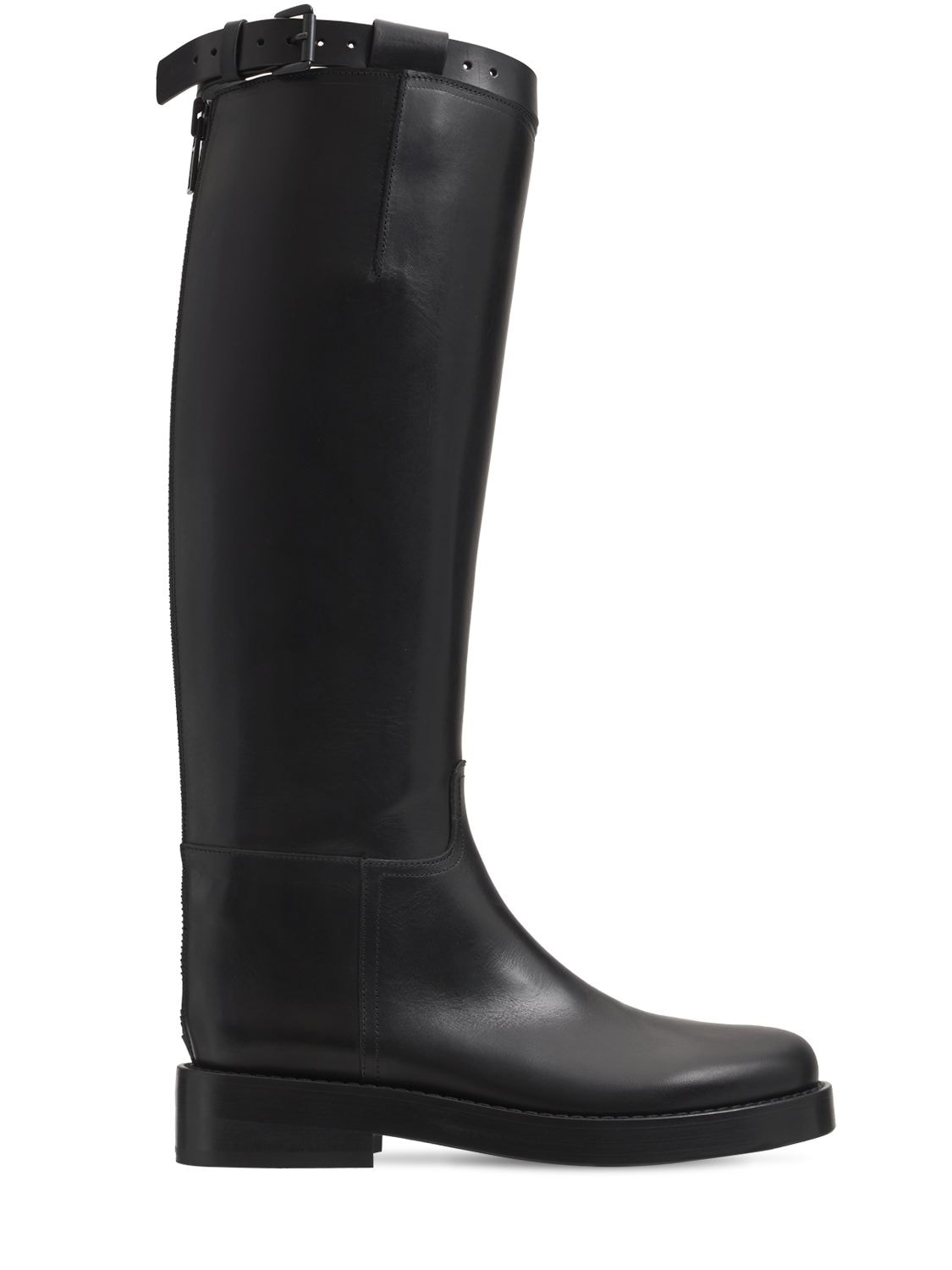 Shop Ann Demeulemeester 40mm Stan Leather Tall Boots In Black