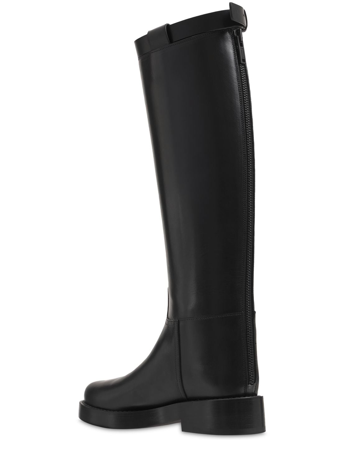 Shop Ann Demeulemeester 40mm Stan Leather Tall Boots In Black