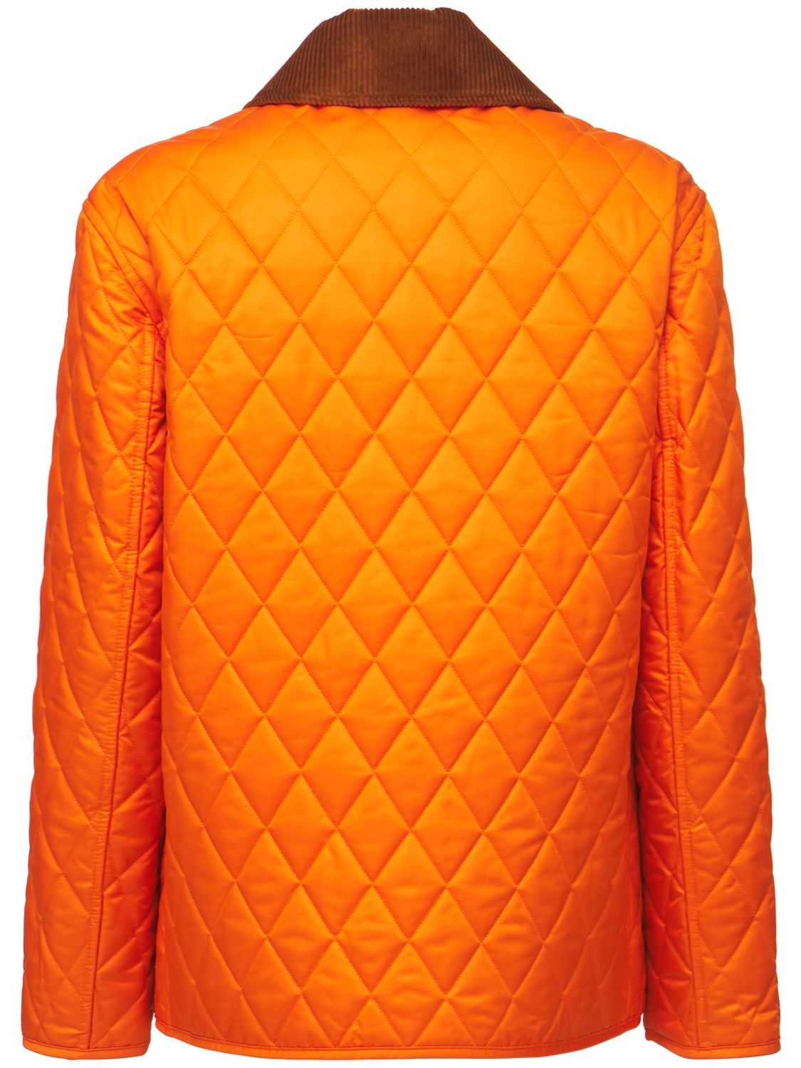 Burberry Dranefeld Check Quilted Jacket In Orange ModeSens