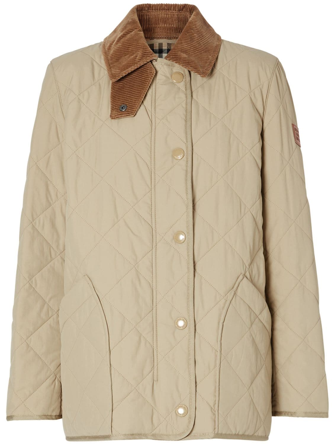 Shop Burberry Cotswold Quilted Nylon Jacket In Beige