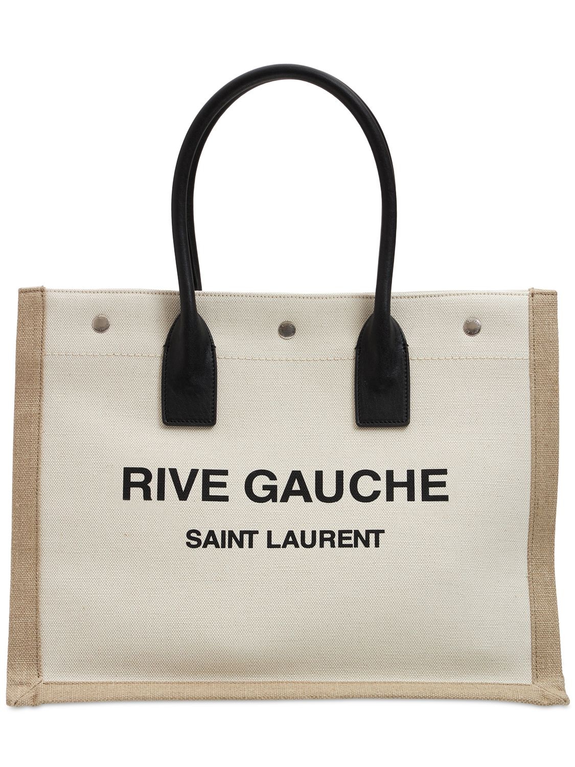 Small Rive Gauche Linen Tote Bag