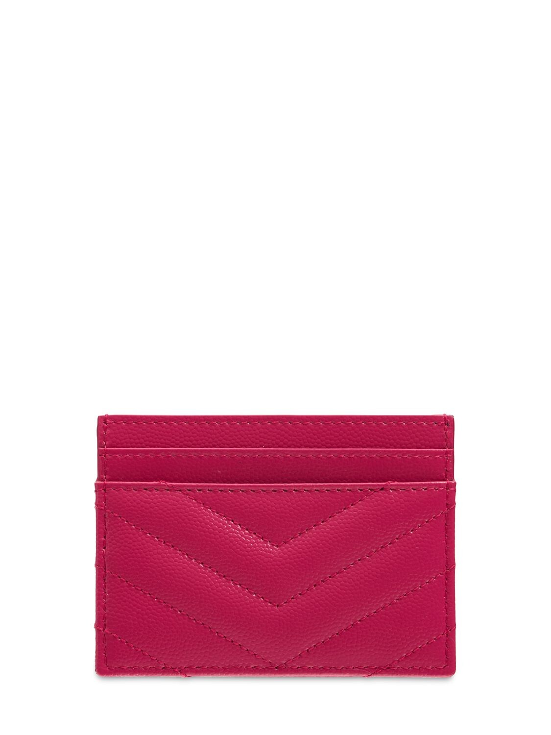 Saint Laurent Ysl Credit Card Holder In Fuxia Cout