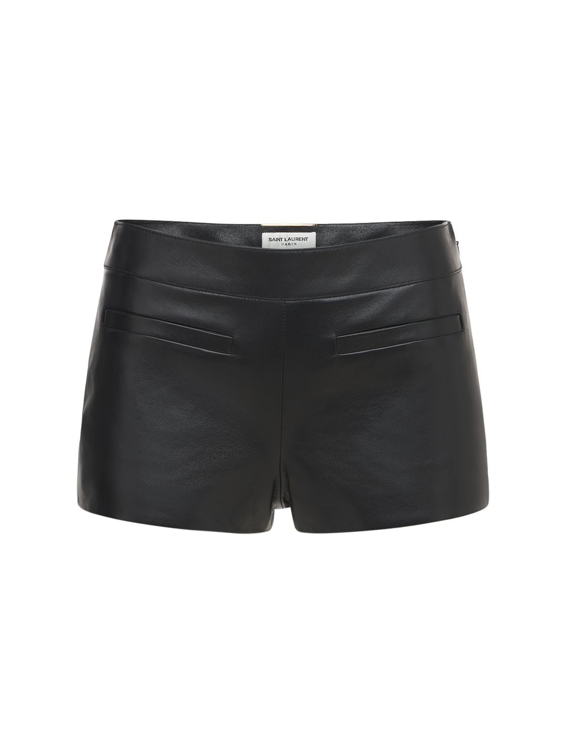 SAINT LAURENT Leather Mini Shorts