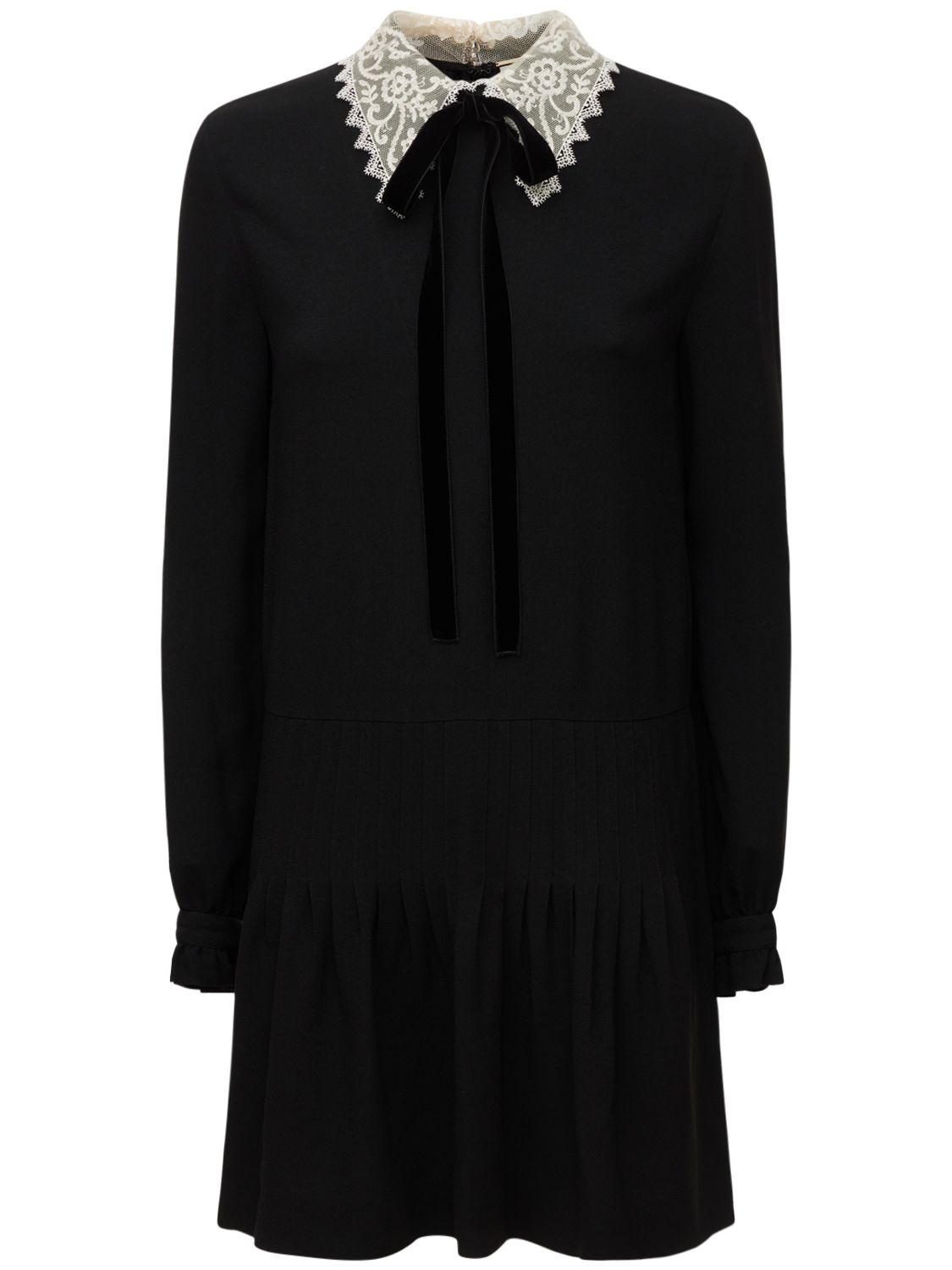 Saint Laurent - Vestito in acetato e viscosa - Noir | Luisaviaroma