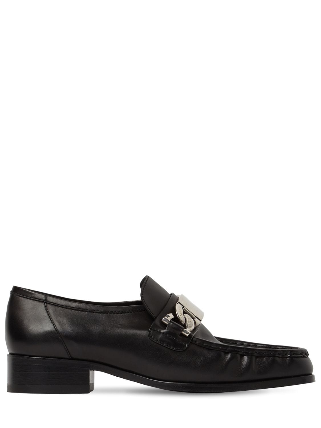 Dsquared2 30mm Wanna-d Plaque Leather Loafers In 블랙