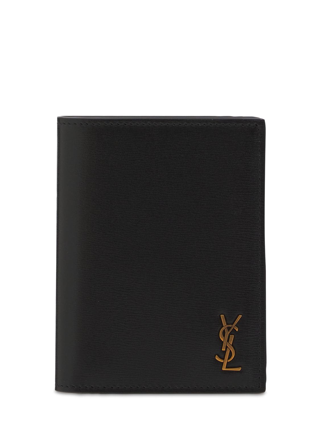 Saint Laurent Ysl Monogram Bifold Leather Wallet In Black | ModeSens