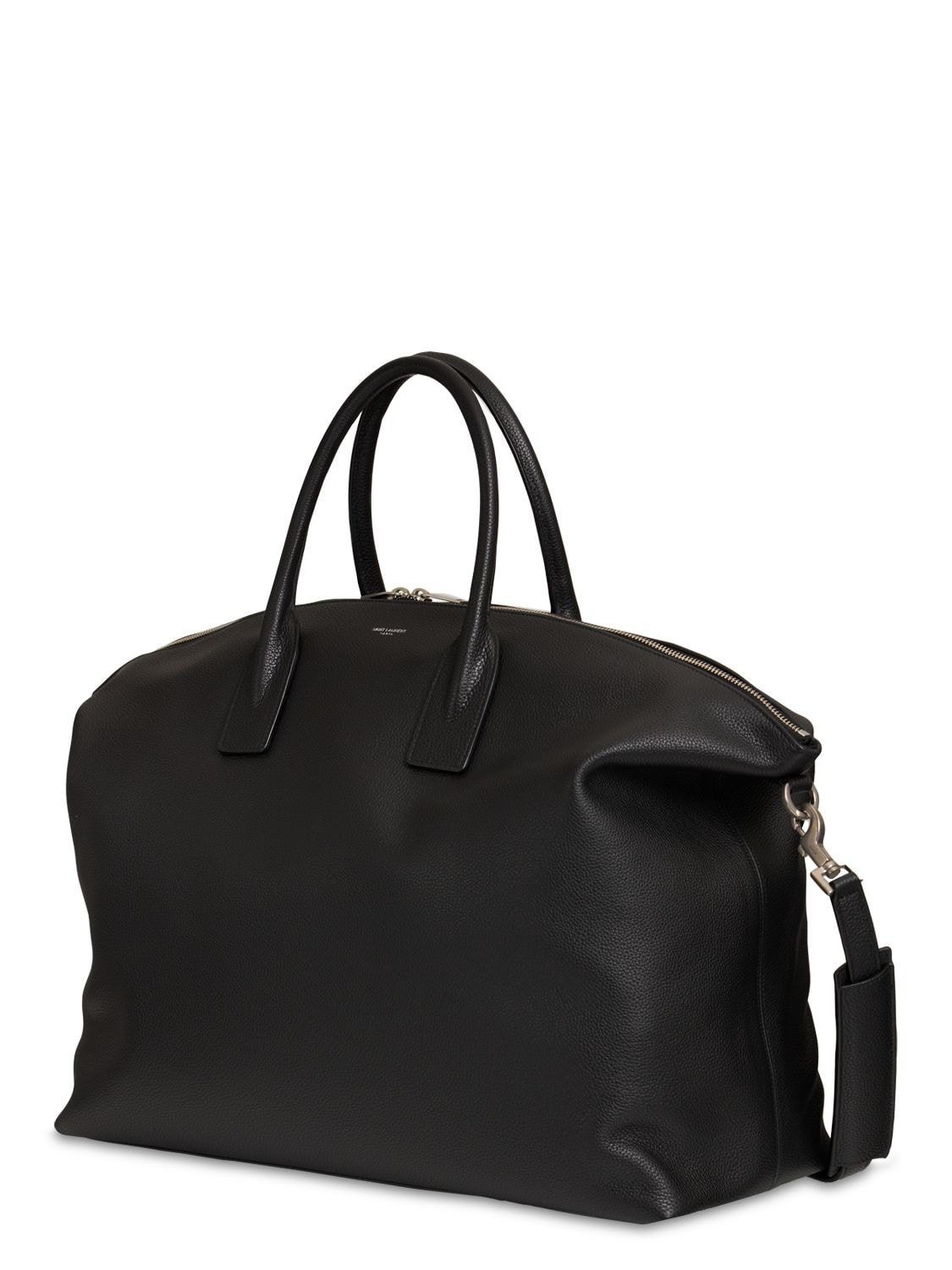 Saint Laurent Giant Bowling Leather Tote Bag In Black | ModeSens