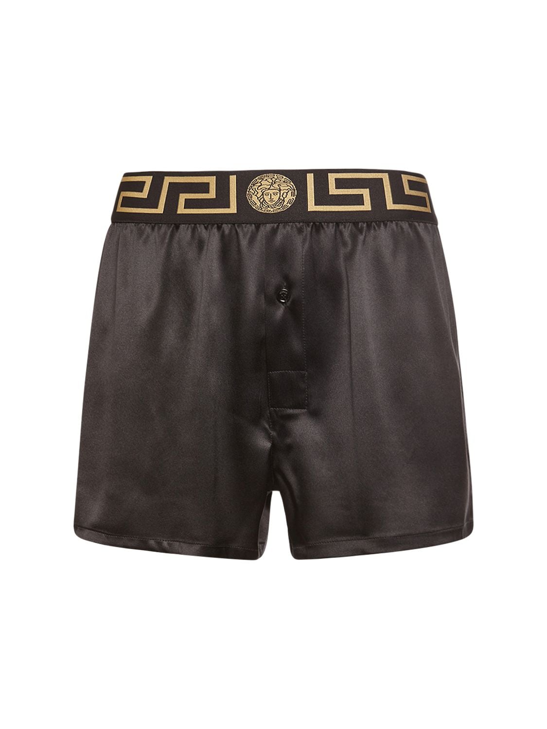 Versace - Medusa silk satin shorts - Black | Luisaviaroma