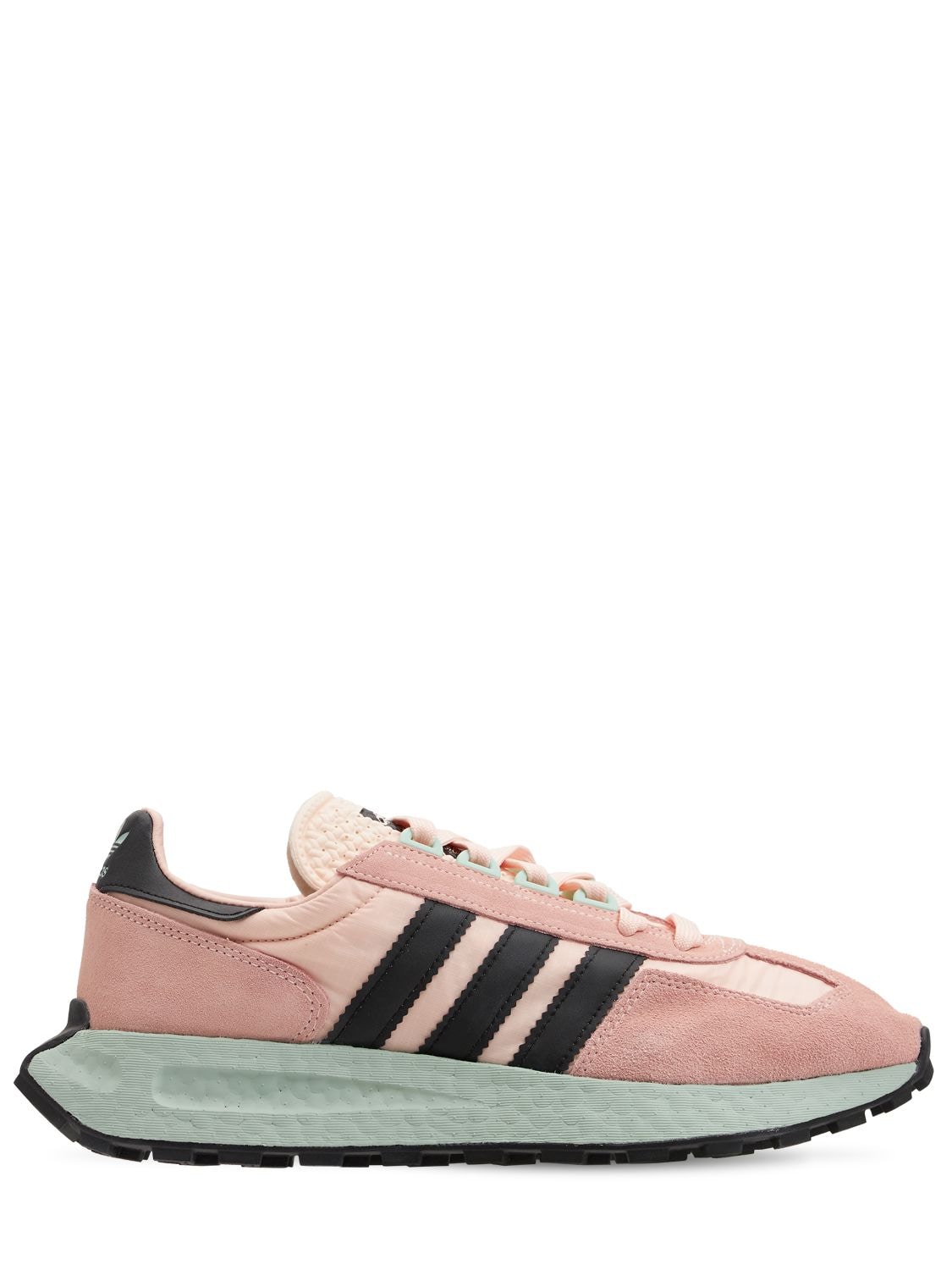 Adidas Originals Retropy E5 Trainers In White With Lilac Details for Women