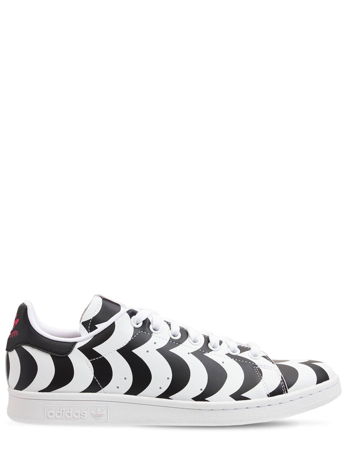 Adidas Originals Smith Sneakers In Black And White In Colour/ Magenta/ | ModeSens