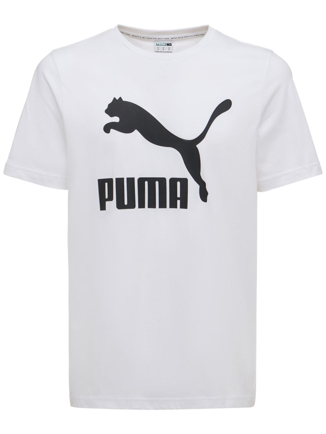 PUMA - Classics logo cotton t-shirt - White | Luisaviaroma