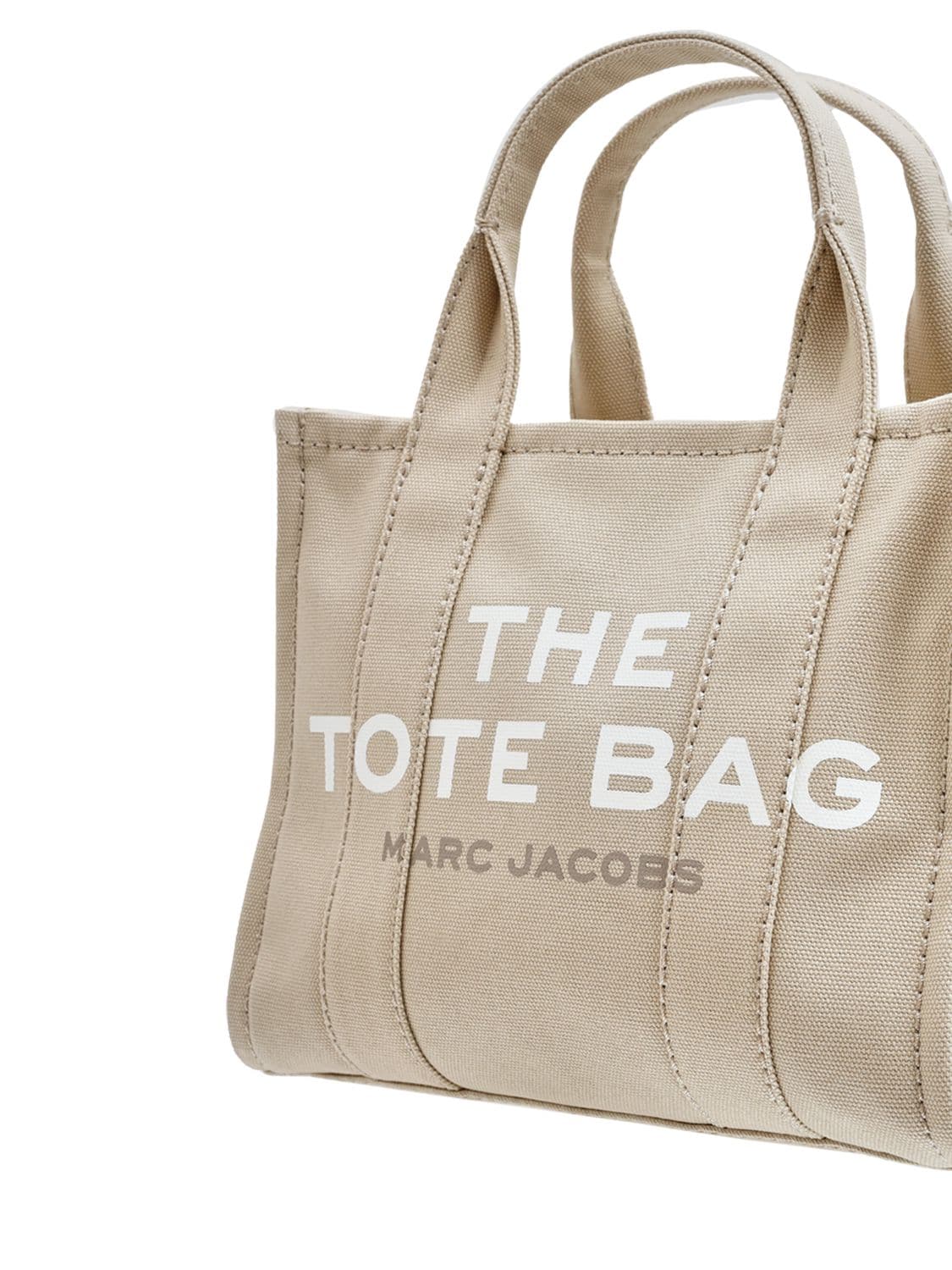 Shop Marc Jacobs (the) The Small Cotton Canvas Tote Bag In Beige