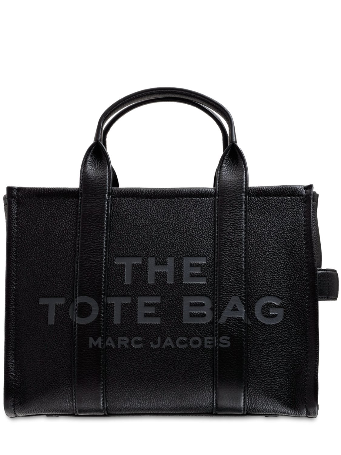 Image of Small Traveler Logo Leather Tote Bag