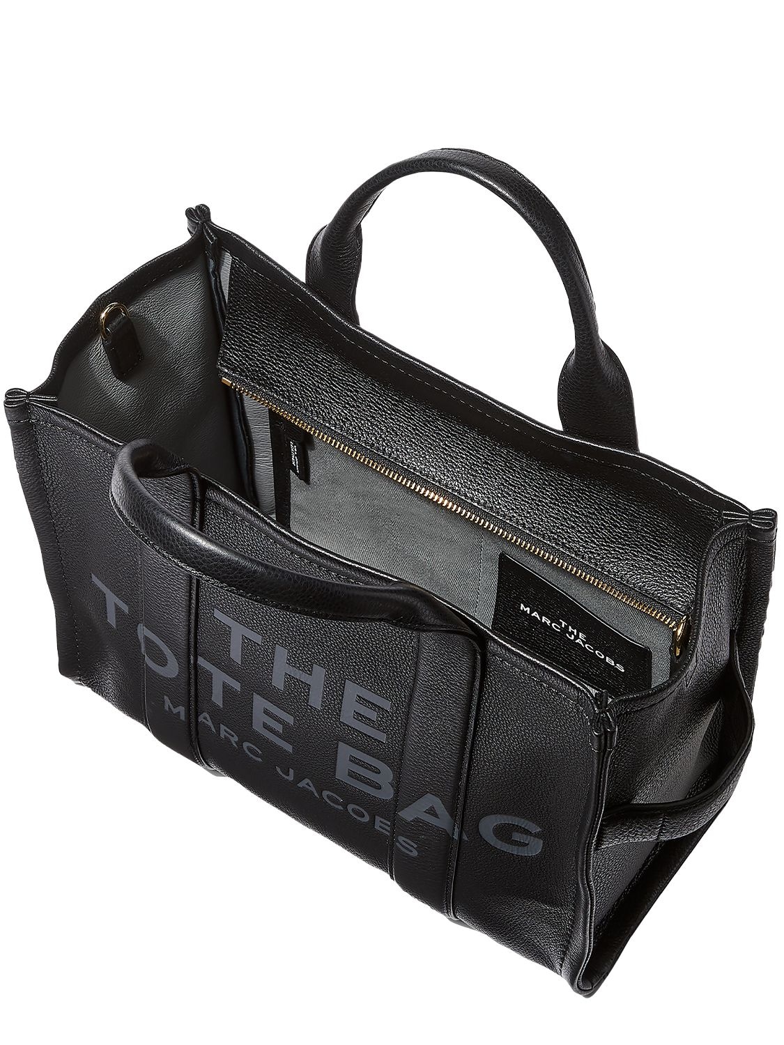 Shop Marc Jacobs (the) The Medium Tote Leather Bag In Black