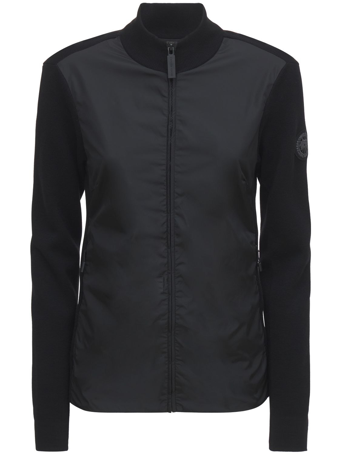 Shop Canada Goose Windbridge Zip-up Nylon Sweatshirt In Black