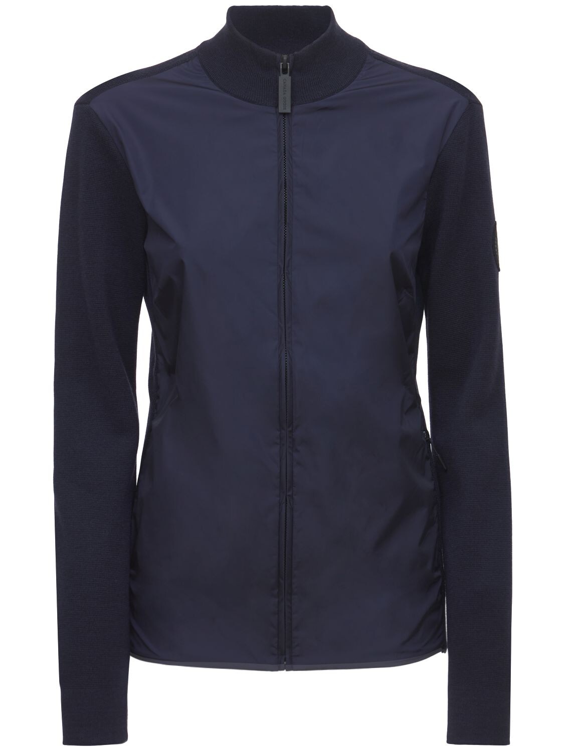 Canada Goose Windbridge Cardigan With Nylon Panel In Blue