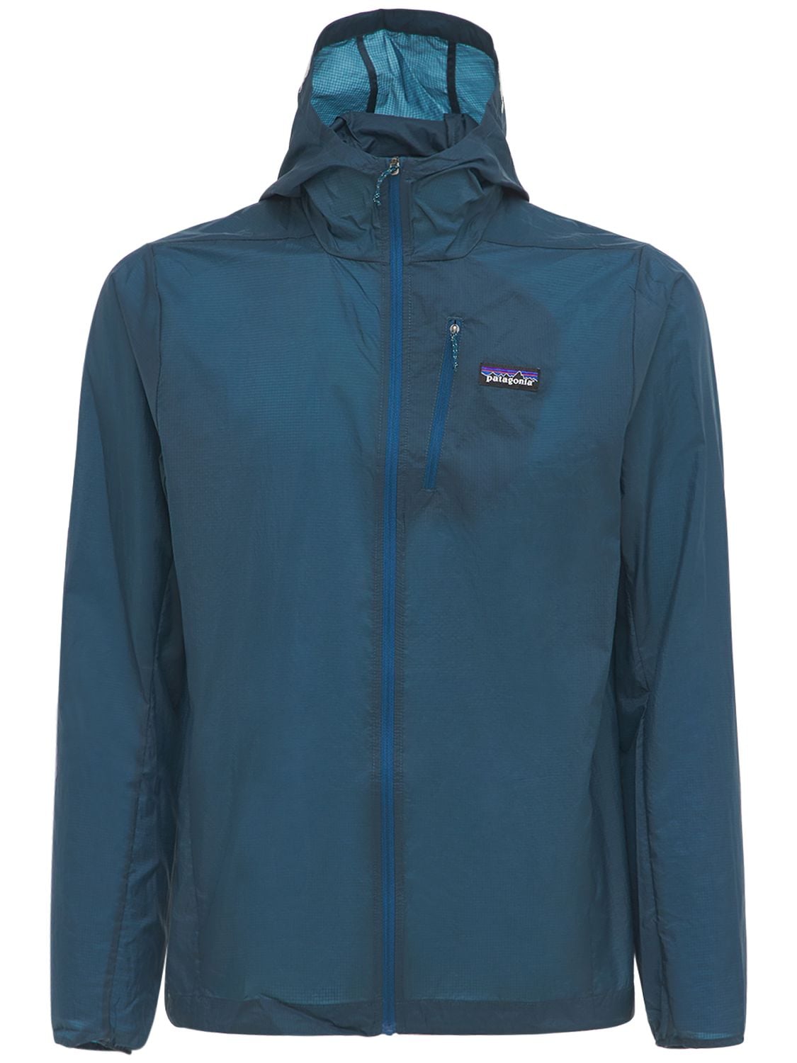 Patagonia Houdini Light Hooded Jacket In Crater Blue