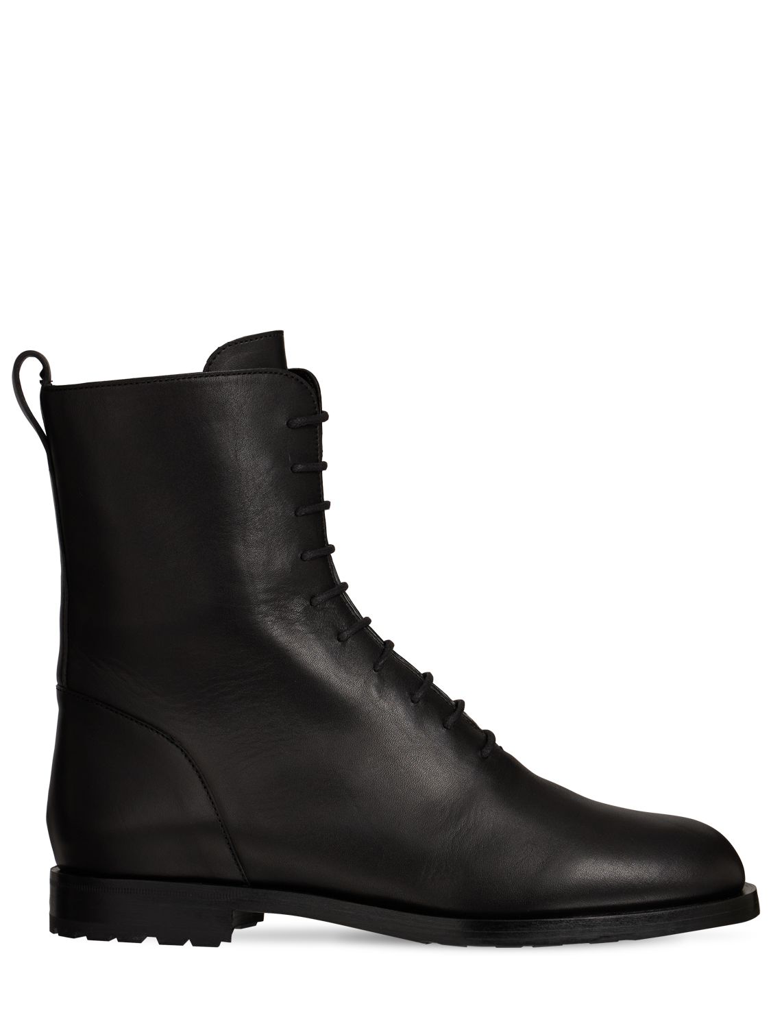 Manolo Blahnik 20mm Planigia Leather Ankle Boots In 블랙