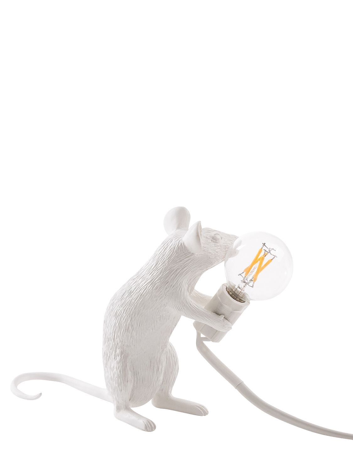 Shop Seletti Sitting Mouse Lamp In White