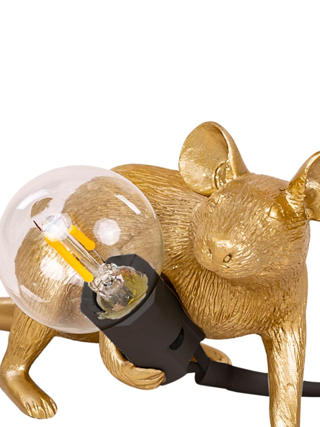 Shop Seletti Lop Mouse Lamp In Gold