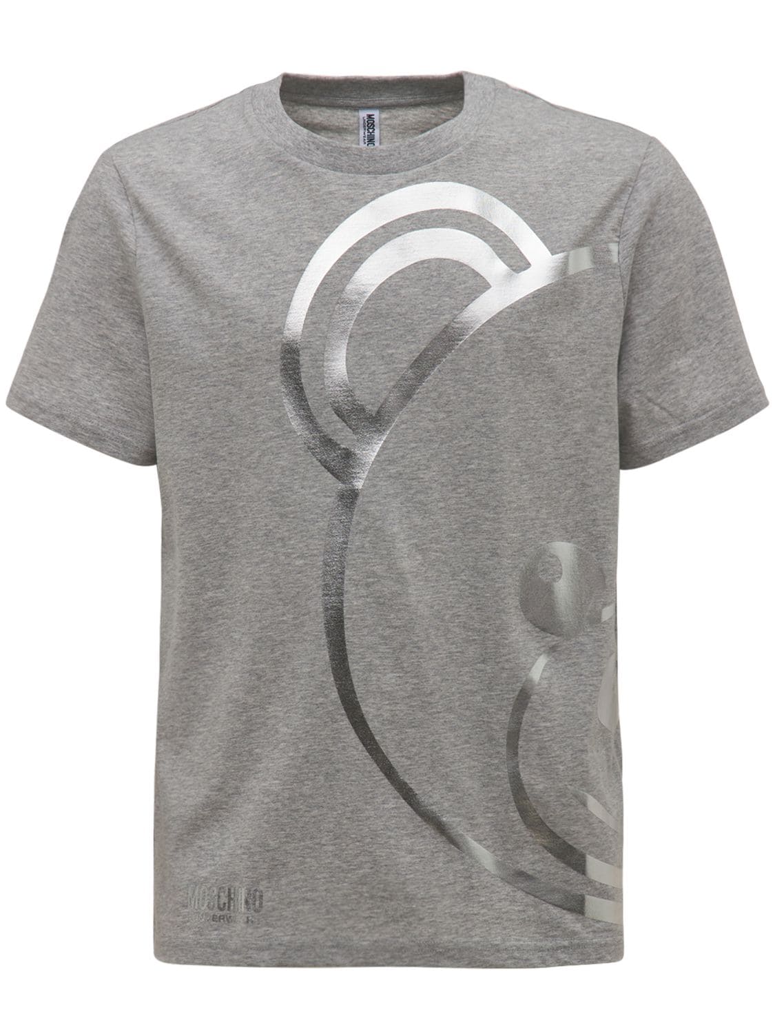 MOSCHINO UNDERWEAR Logo & Bear Print Cotton T-shirt