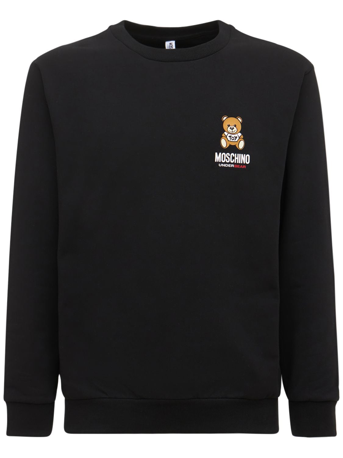 MOSCHINO UNDERWEAR Logo & Puff Teddy Cotton Sweatshirt