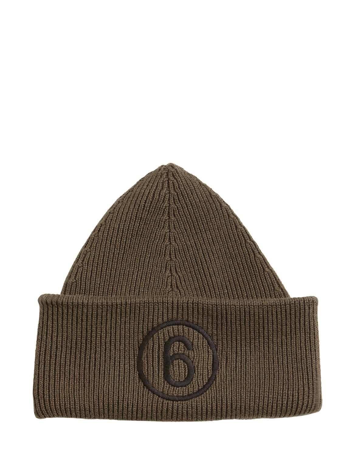 MM6 MAISON MARGIELA LOGO棉&羊毛针织便帽,74I0UX001-NZI40