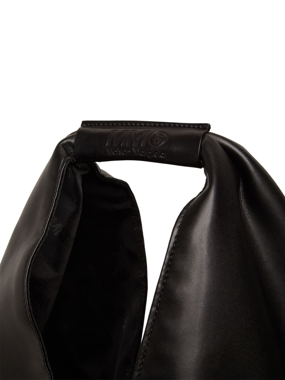 Japanese Medium Faux Leather Tote Bag in Black - MM 6 Maison