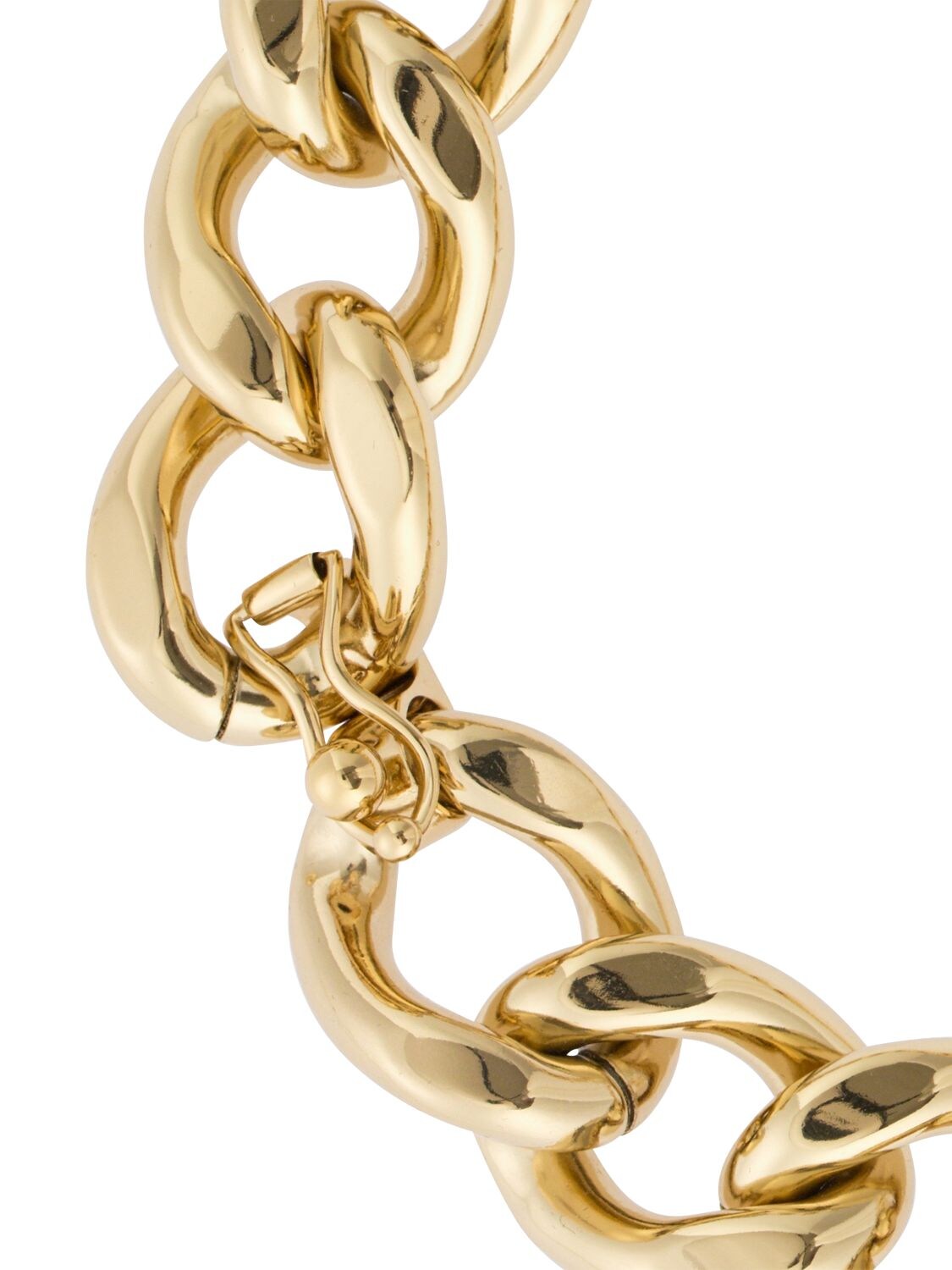 Shop Isabel Marant Links Chunky Chain Collar Necklace In Gold