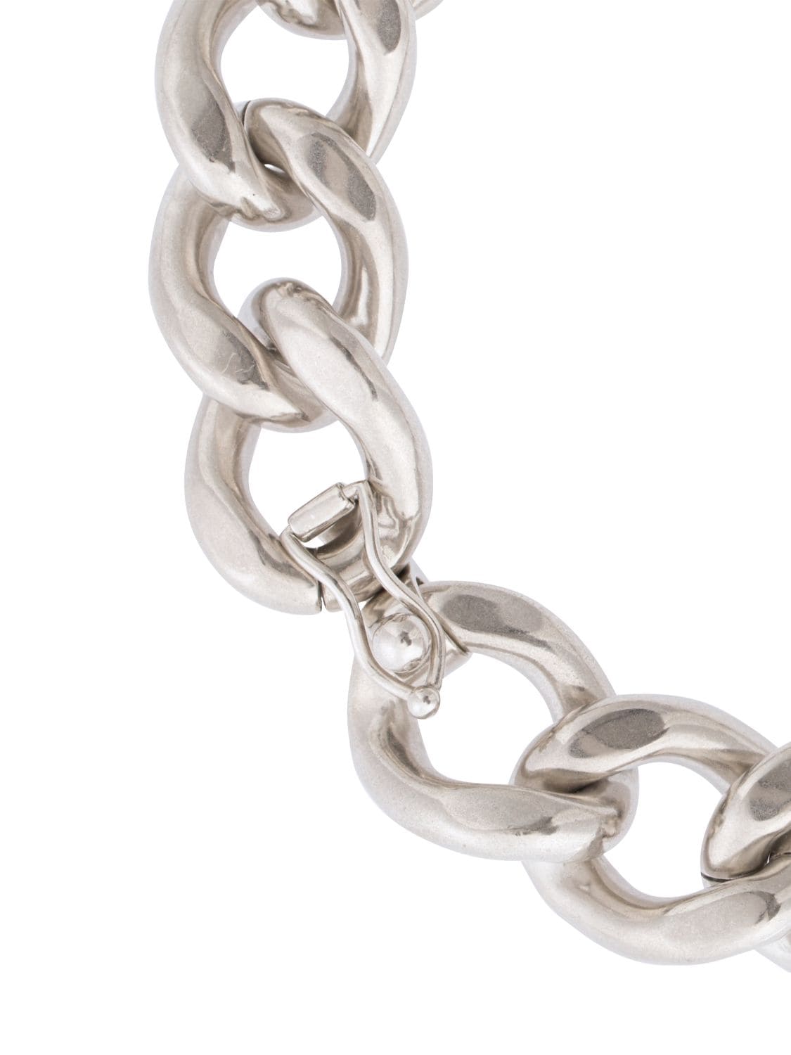 Shop Isabel Marant Links Chunky Chain Collar Necklace In Silver
