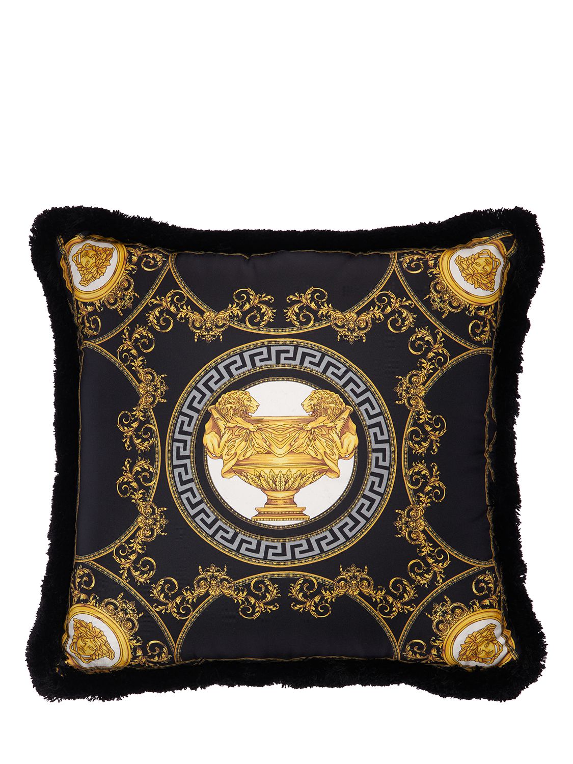 Versace La Mini Coupe Pillow In Black,gold