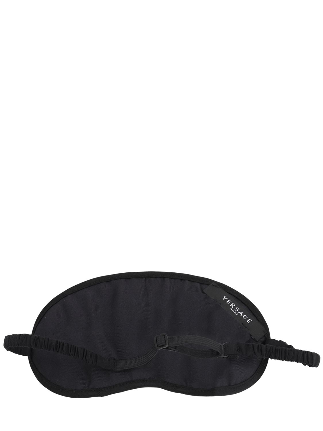 Versace Barocco & Robe Silk Eye Mask W/ Case In White,gold