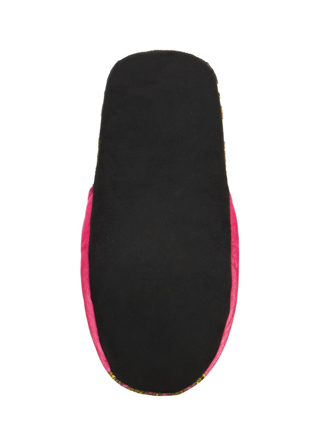 Shop Versace Cotton Slippers In Fuchsia,gold