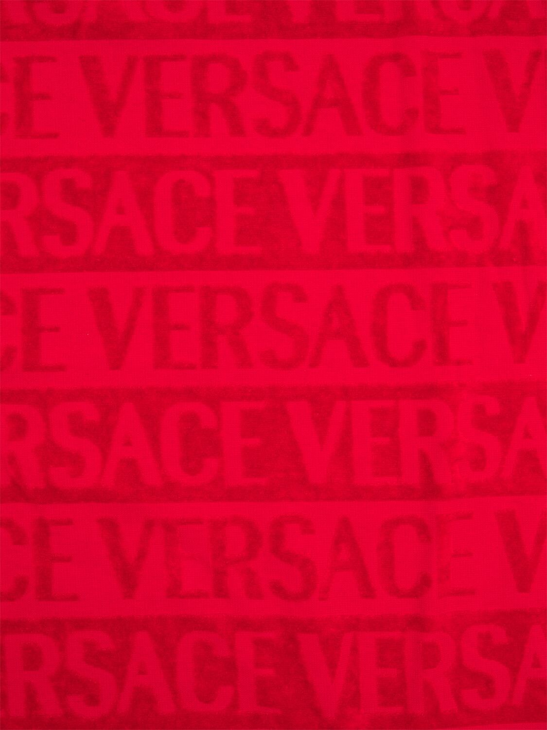 Shop Versace Barocco & Robe Printed Beach Towel In Red,gold