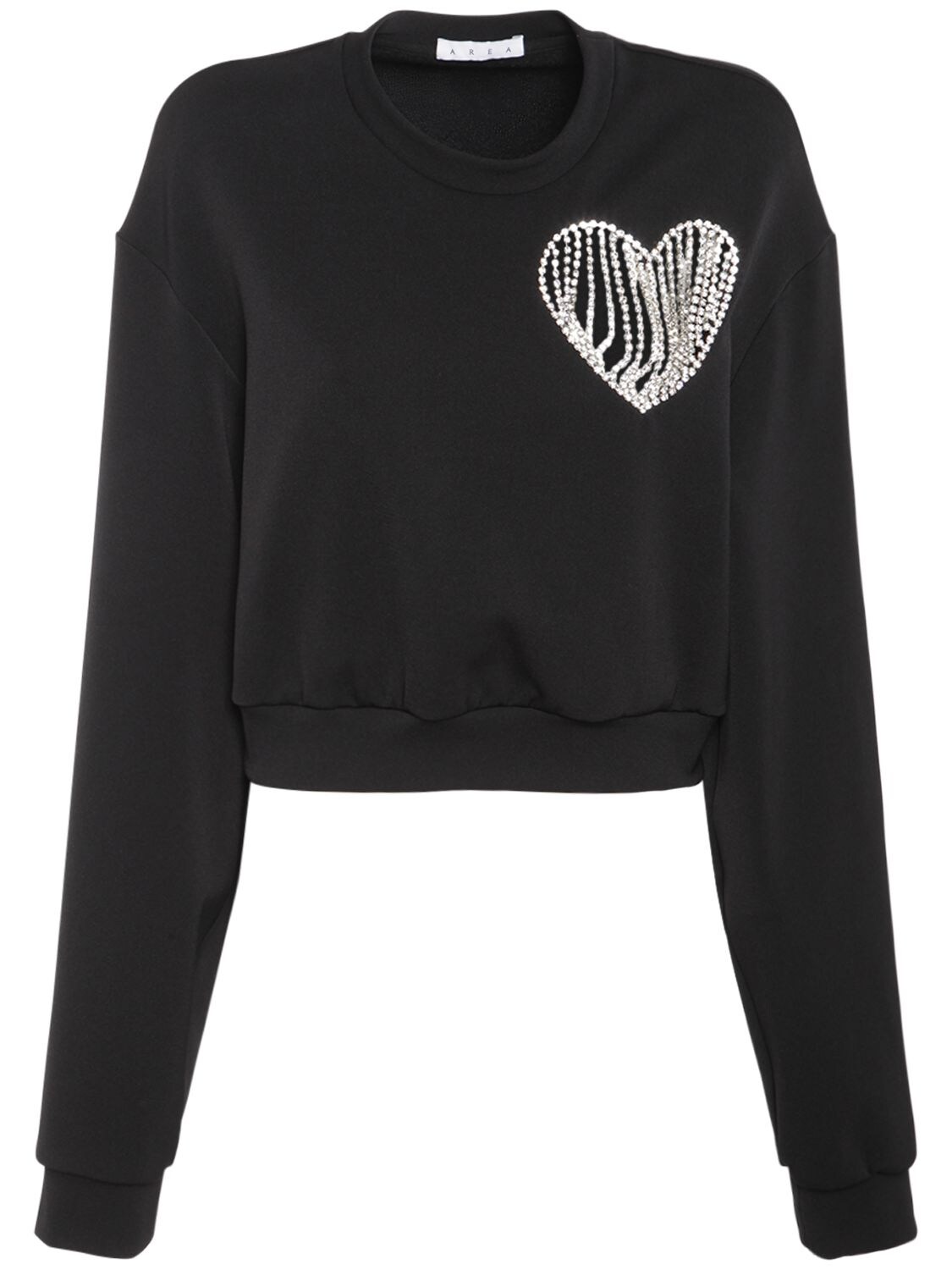 AREA EMBELLISHED HEART CUTOUT SWEATSHIRT,74I0XI011-QKXBQ0SGQKXBQ0S1